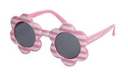 Bluezoo Kids Girl's Pink Striped Flower Sunglasses From Debenhams