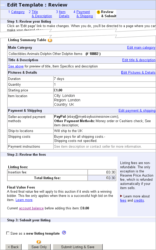 eBay Selling Manager Pro Tour