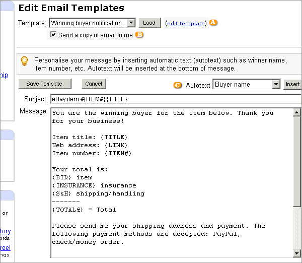eBay Selling Manager Pro Tour
