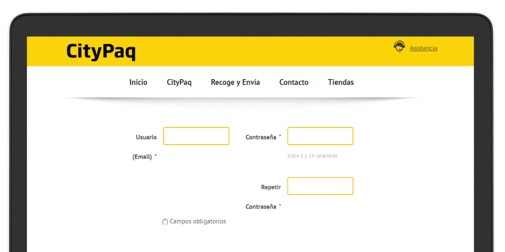 Regístrate en CityPaq