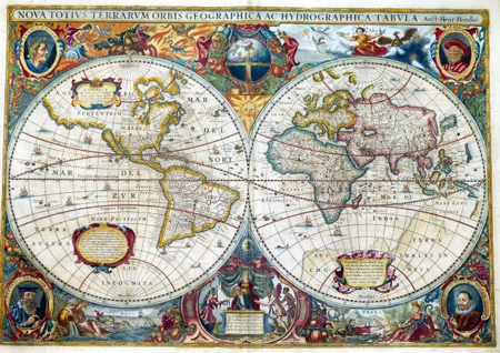 A map of the entire known world, circa 1645 | eBay Stories